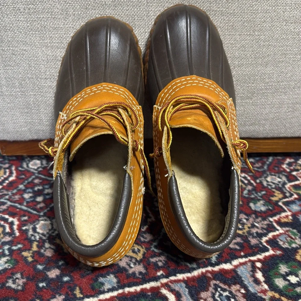 L.L. Bean Vintage Duck Boots Low Ankle Hunting Shoes | Men 6 / Women 8 - Picture 7 of 8